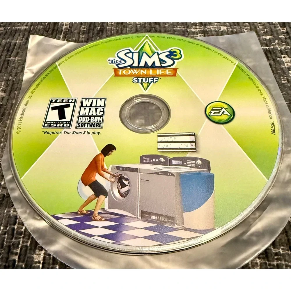 The Sims 3 Town Life Stuff PC Mac OS DVD Expansion Pack Disc